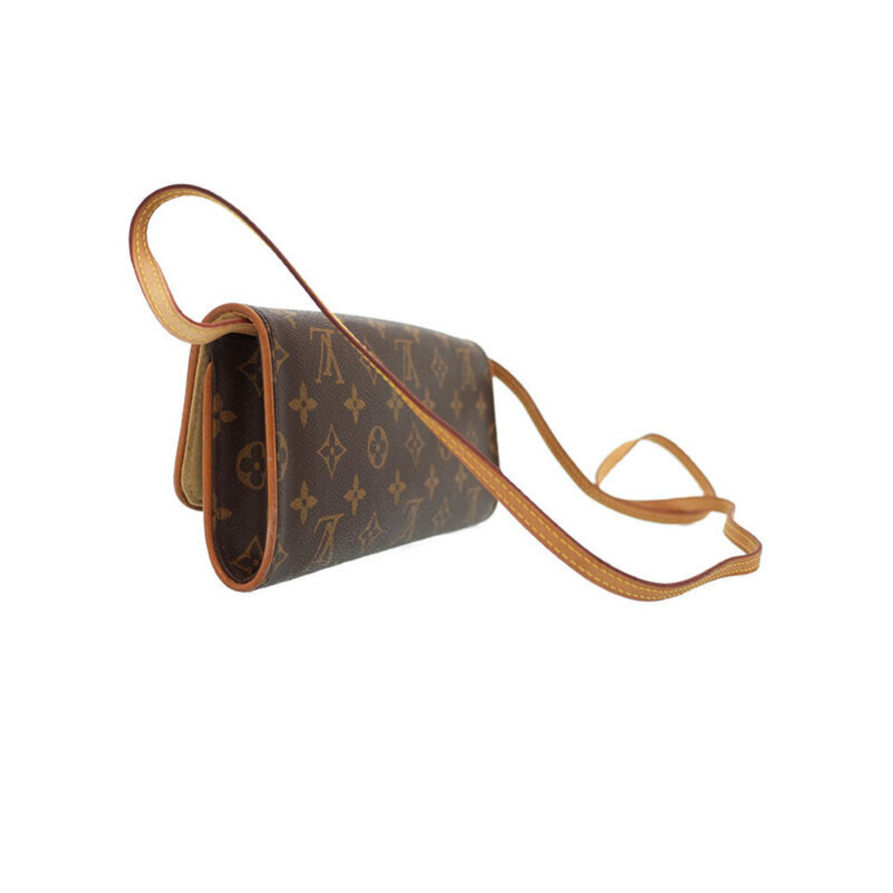 Louis Vuitton Monogram Leather Brown Pochette Twin Shoulder Bag - Picture 2 of 8